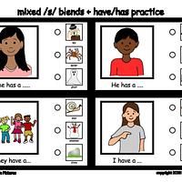 /s/ Blends (mixed) With Has/have Pronouns (He, She, They, I) image 1