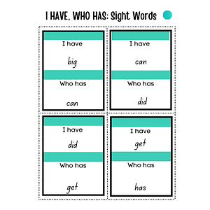 Ambiki - Turquoise Sight Words LCWC (1)